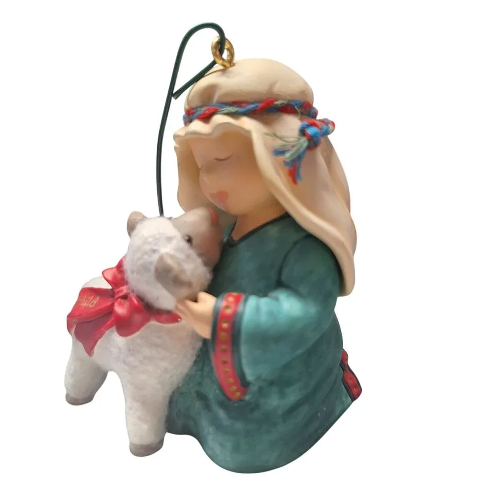 Hallmark Keepsake Ornament Godchild With Lamb 2004 Handcrafted Christmas Decorat